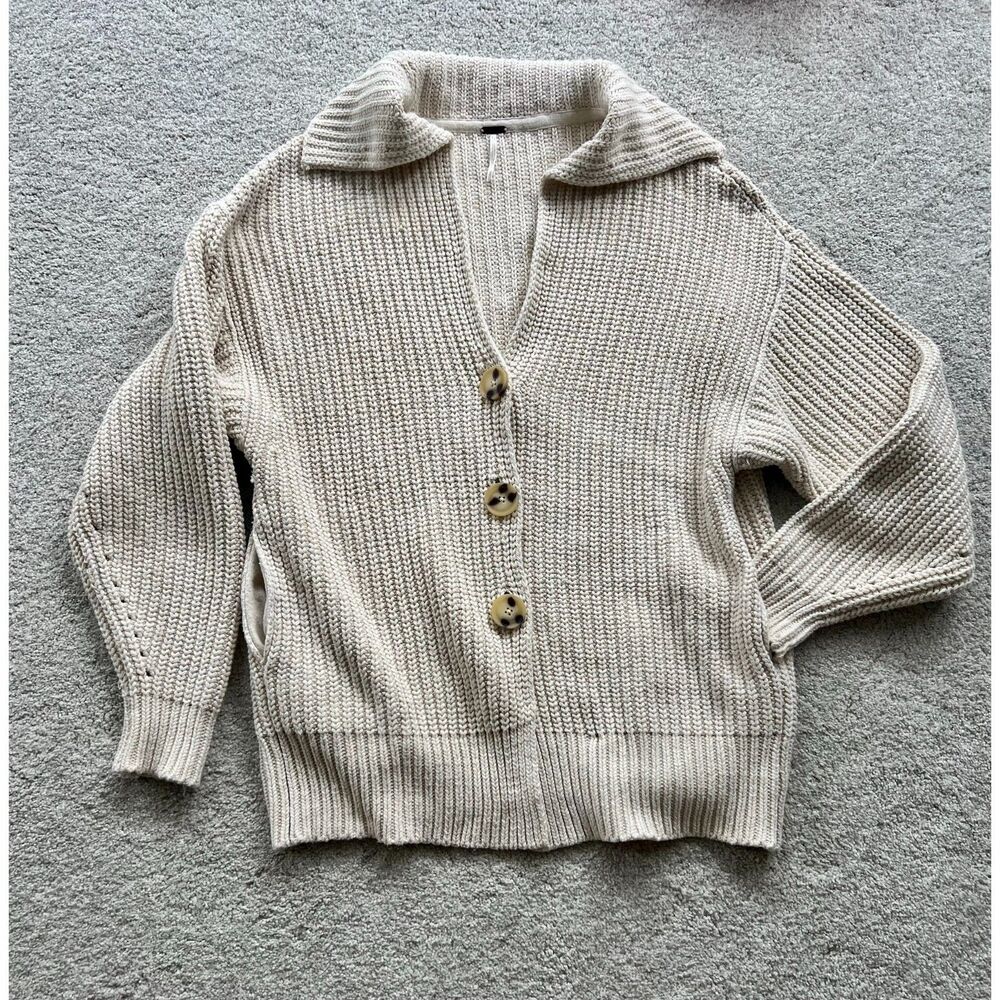 NWOT Free People “Swim Too Deep” Cardigan Birch Size XS - Picture 2 of 16